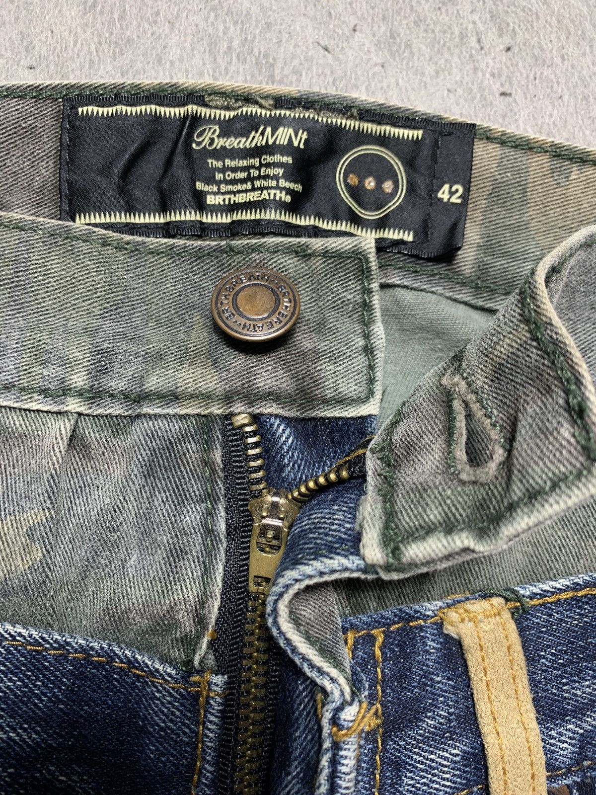 Number (N)ine Japanese Brand BreathMint Double Waist Denim Jeans Size US 32 / EU 48 - 5 Thumbnail