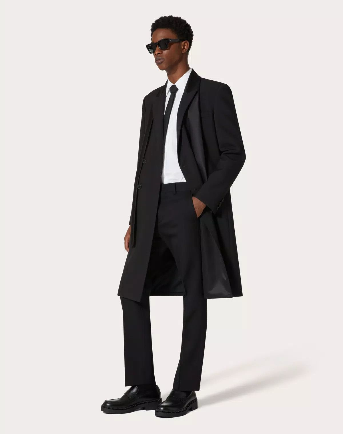 Valentino oc11z0725 Double Breasted Wool Coat in Black Size US M / EU 48-50 / 2 - 2 Thumbnail