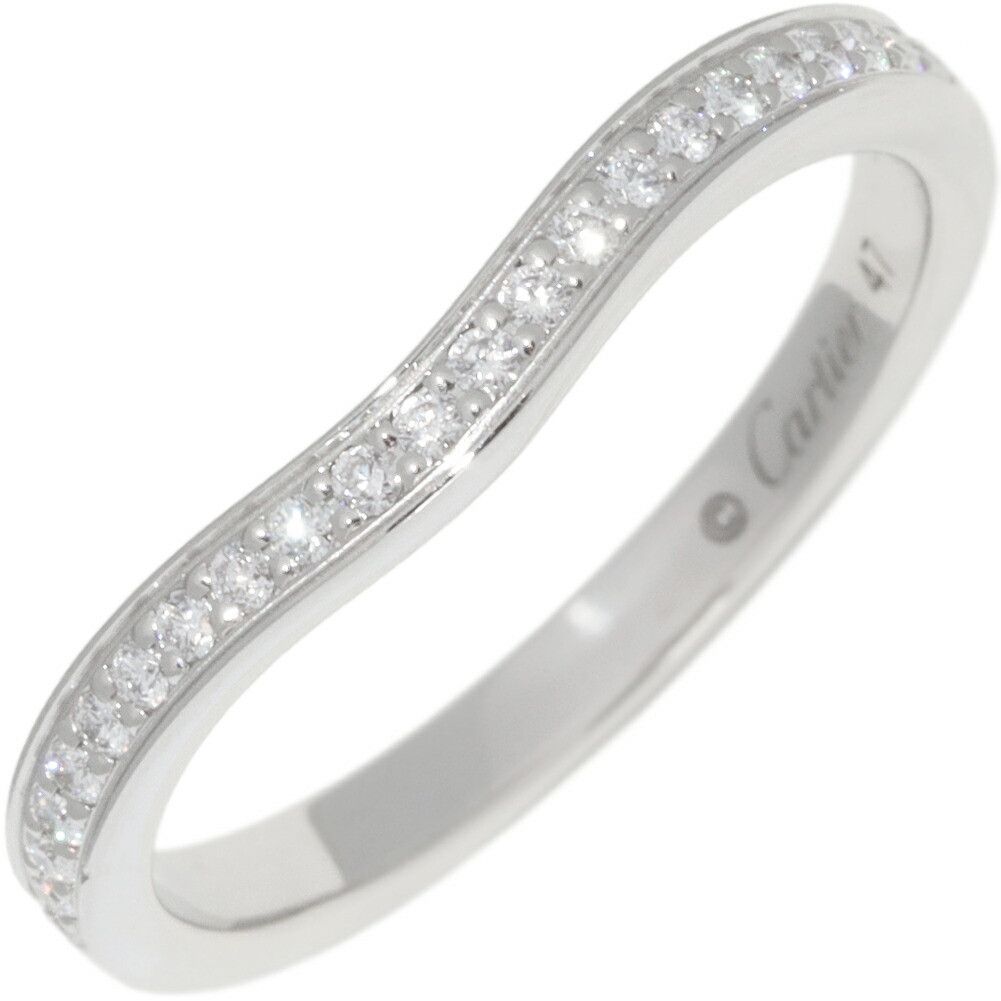 Cartier Cartier Cartier Ballerine Pt950 Diamond Wedding Ring Size 47 Precious Metal Ring B40930 DUTY FREE for USA Size ONE SIZE - 1 Thumbnail