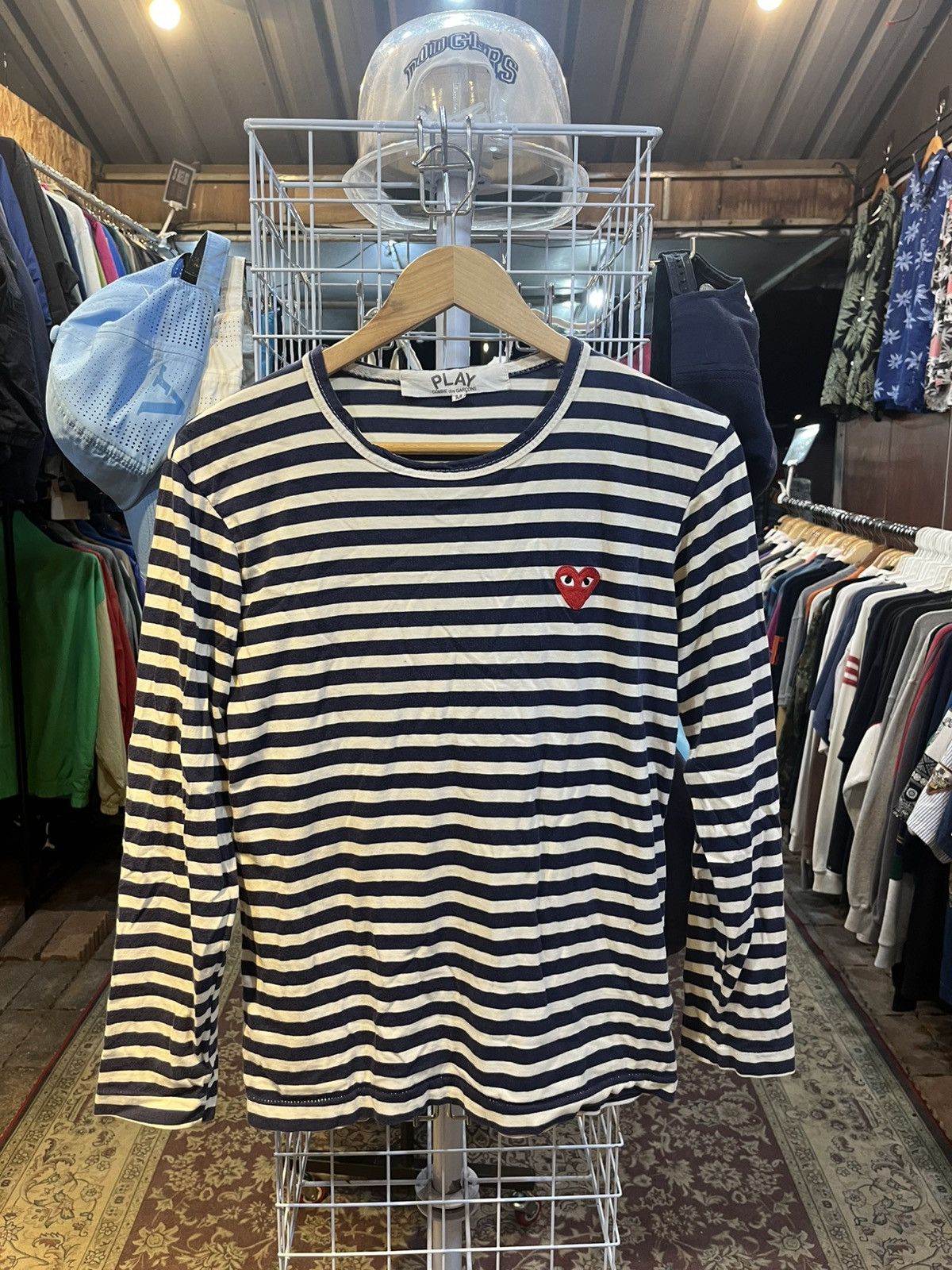 Comme des Garcons Homme Plus Comme des Garçons Play striped long-sleeved t-shirt Size US M / EU 48-50 / 2 - 1 Thumbnail