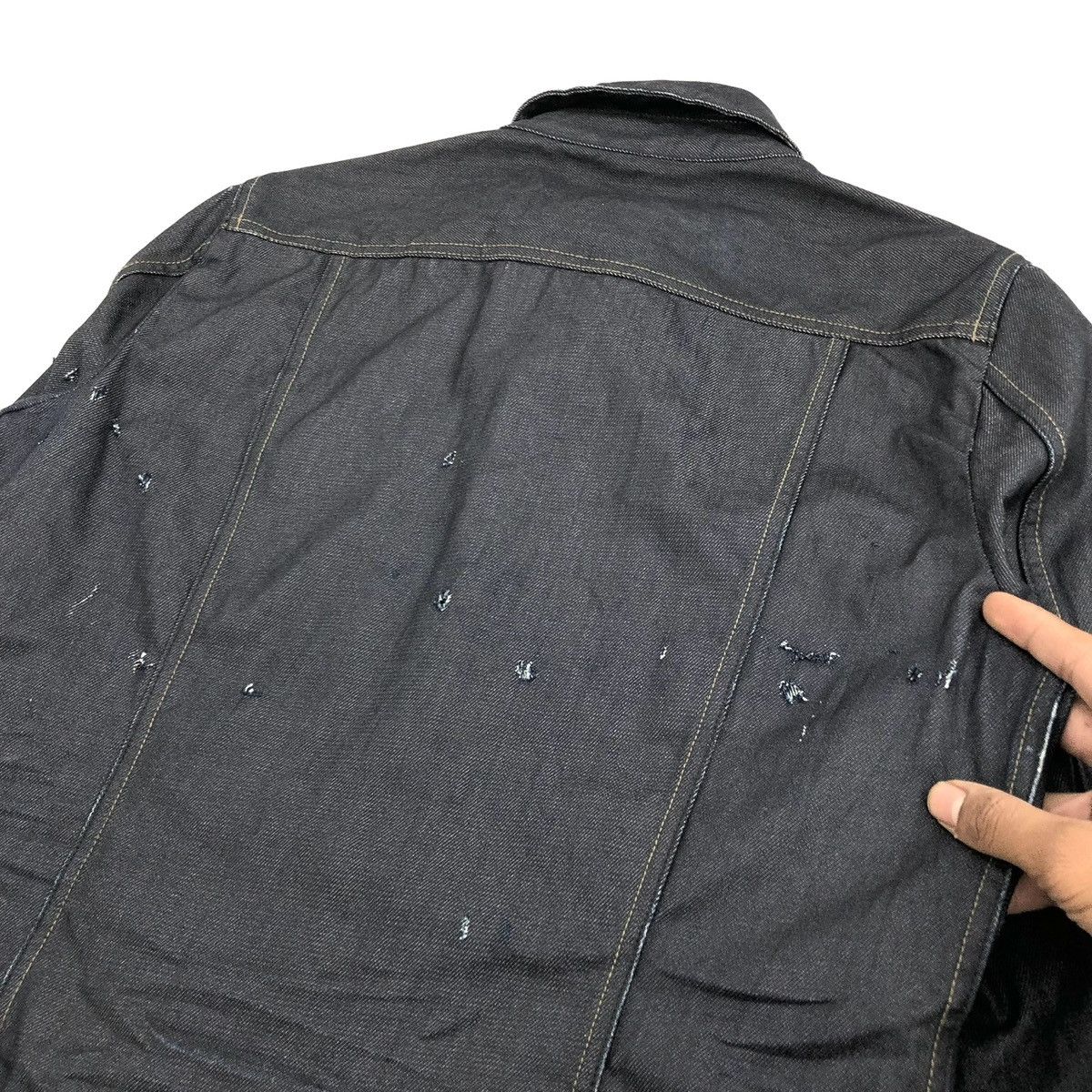 291295=Homme 2000s 291295=Homme Distressed Ifsixwasnine Lgb Denim Jacket Size US M / EU 48-50 / 2 - 15 Thumbnail