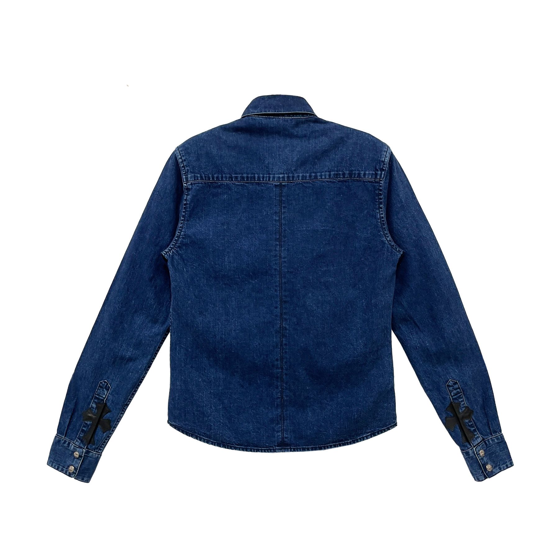 Chrome Hearts Chrome Hearts LOOSE END Leather Cross Patch Denim Shirt Size US XS / EU 42 / 0 - 2 Thumbnail