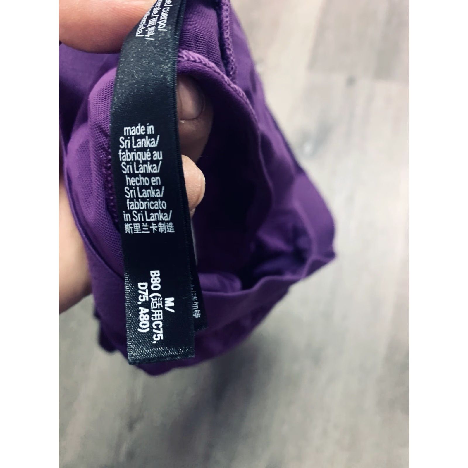 Victoria's Secret Victoria’s Secret Sport Logo Band Sports Bra Non-Padded Purple Medium Size ONE SIZE - 4 Thumbnail