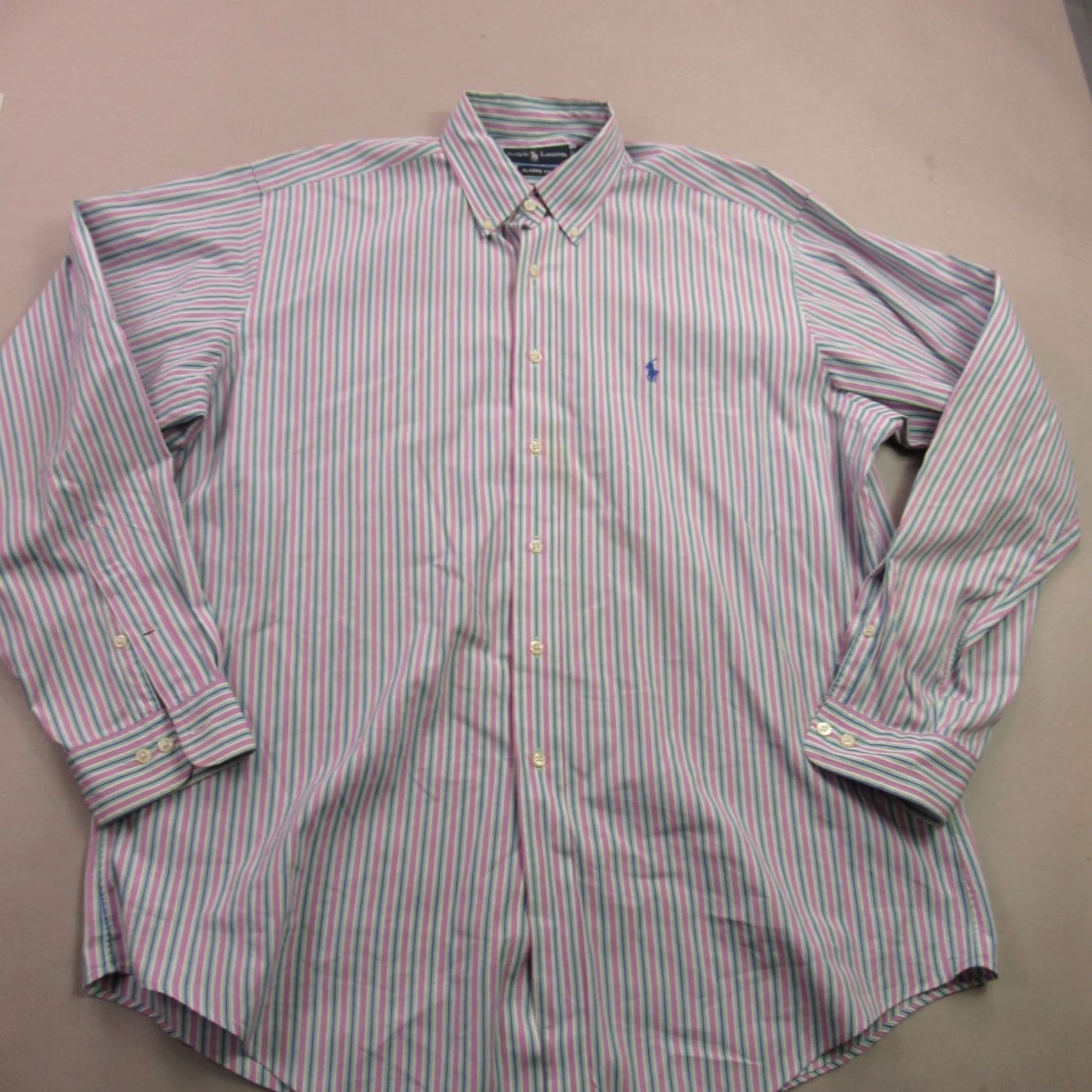 Polo Ralph Lauren Ralph Lauren Shirt Mens 16.5 Long Sleeve Button Front Stripes Classic Fit Shirt Size US L / EU 52-54 / 3 - 2 Thumbnail