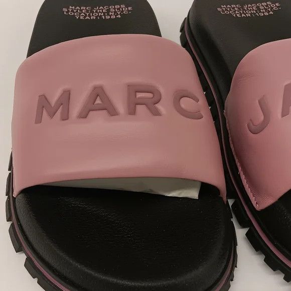 Marc Jacobs Leather The Slide In Lilas Purple - EU36