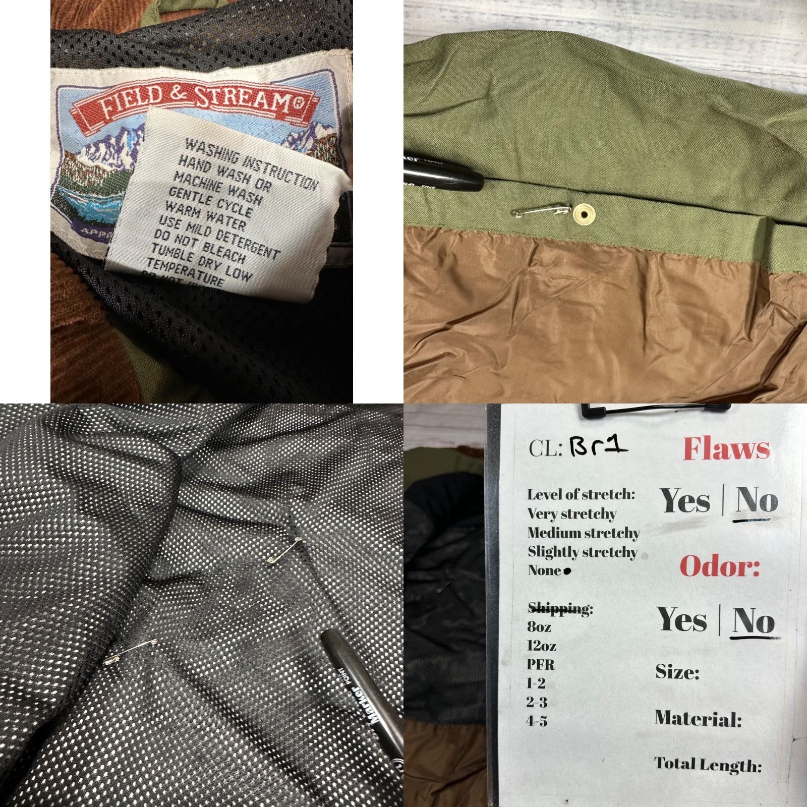 Vintage Field & Stream Men Jacket XL Green Beige Waterproof Windbreaker Zip Up Size US XL / EU 56 / 4 - 8 Thumbnail