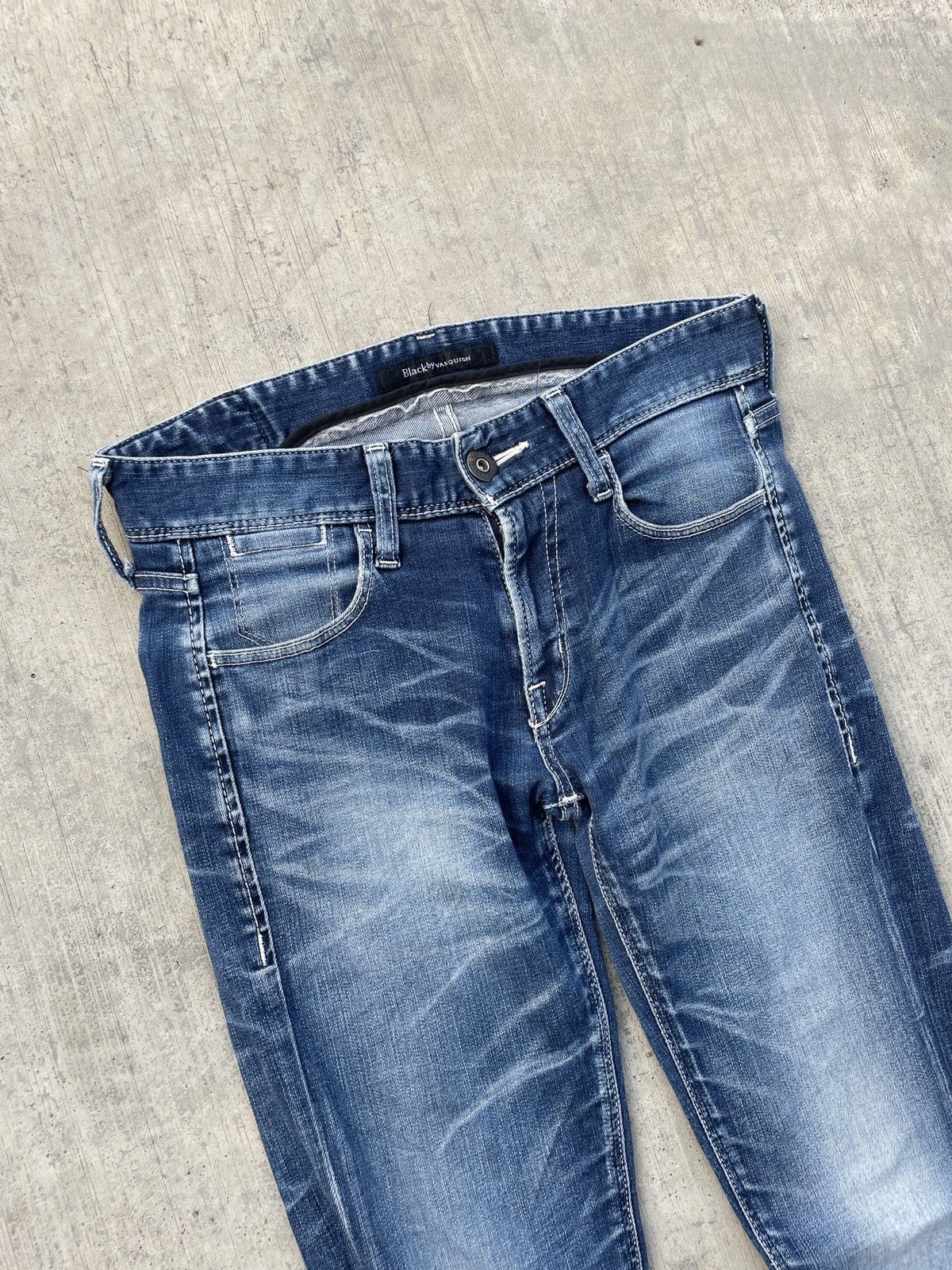 Japanese Brand 2000s JAPANESE BRAND BLACK BY VANQUISH J CUT SKINNY Size US 29 - 2 Thumbnail