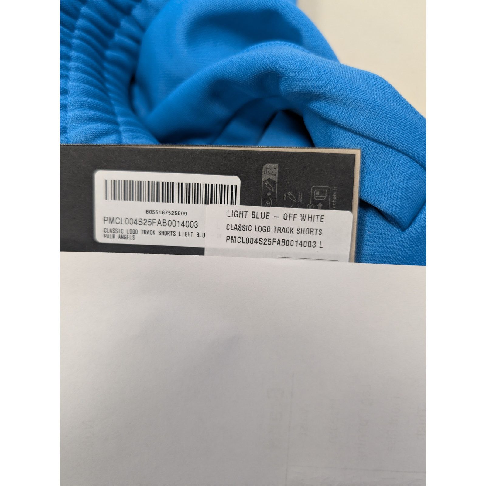 Palm Angels o1rshd1 Classic Logo Track Shorts in Light Blue / Off-White Size US 34 / EU 50 - 20 Thumbnail