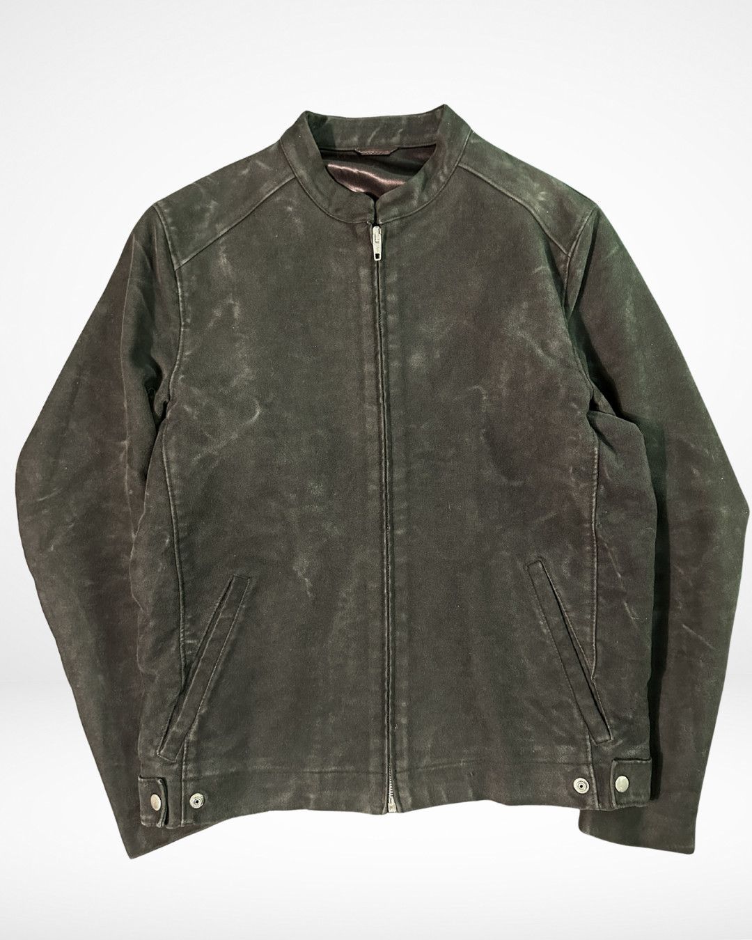Helmut Lang SS95 Pig Suede Cafe Racer Reflective Sleeve Jacket Size US M / EU 48-50 / 2 - 3 Thumbnail