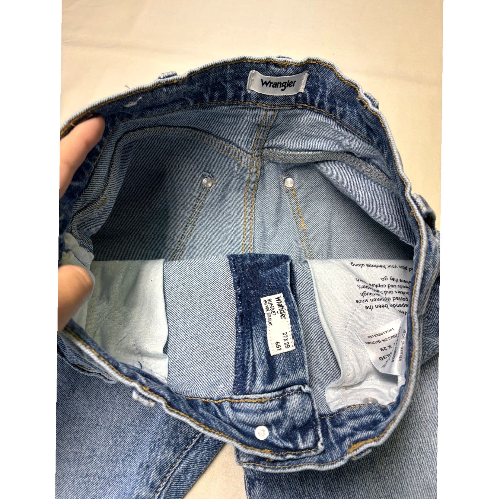 Wrangler VINTAGE Wrangler Sunset Mid Rise Straight 651 Jeans Blue Denim 27x29 Womens Jeans Wrangler Sunset Size 27" / US 4 / IT 40 - 4 Thumbnail
