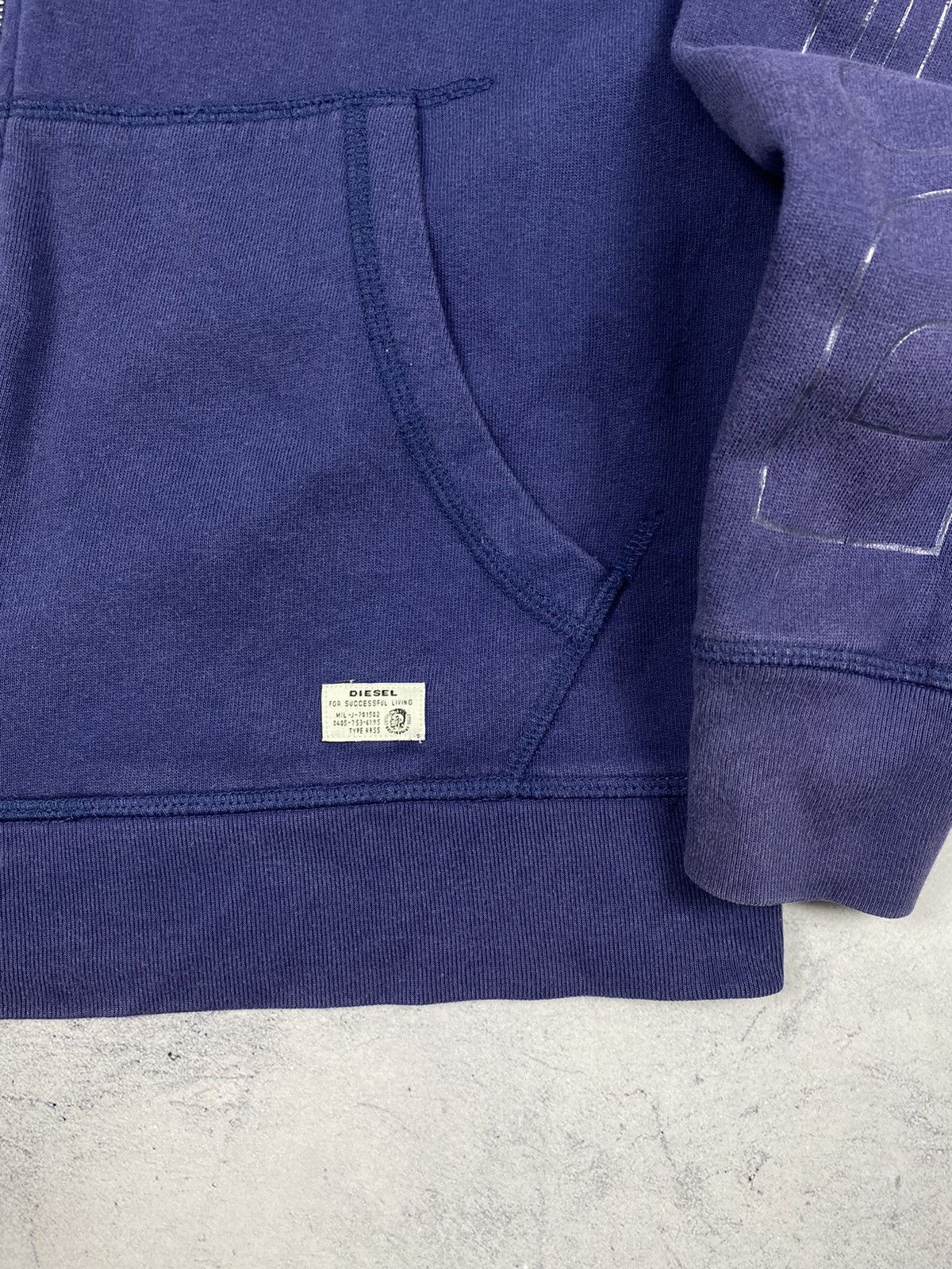 Diesel Diesel Zip Up Big Logo faded blue hoodie size L Size US L / EU 52-54 / 3 - 4 Thumbnail