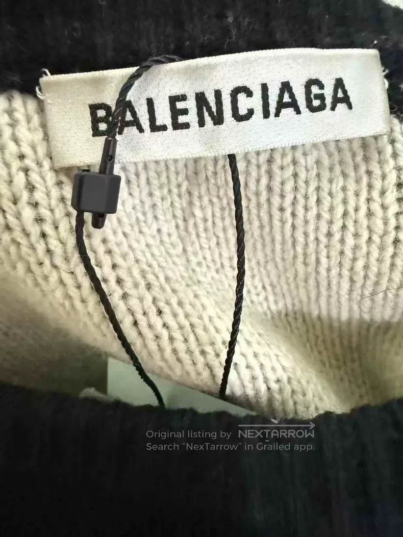 Balenciaga Balenciaga Black Full Print Wool Sweater Size US S / EU 44-46 / 1 - 3 Thumbnail