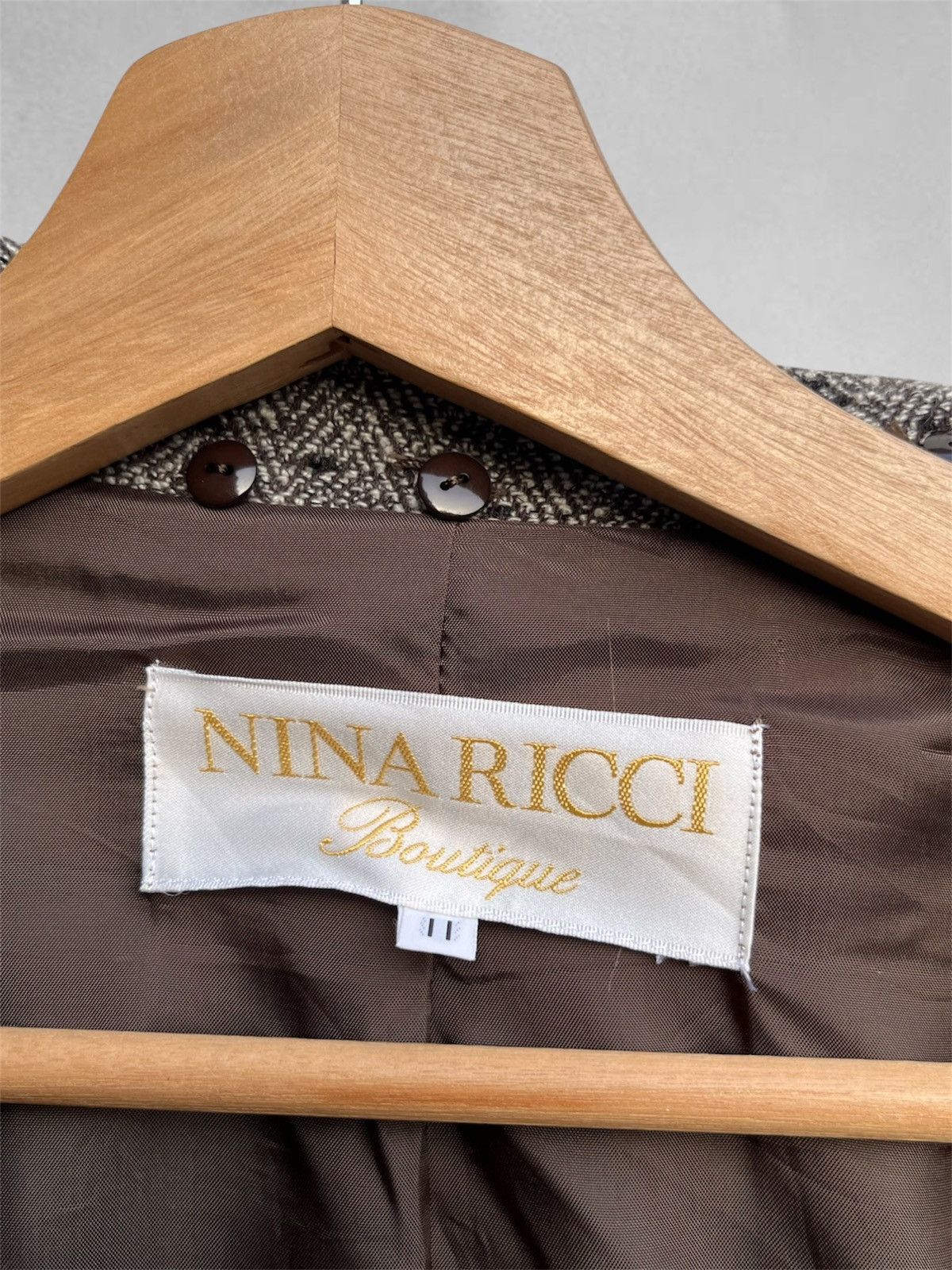 Nina Ricci Nina Ricci Cashmere Blend Herringbone Jacket Size M / US 6-8 / IT 42-44 - 6 Thumbnail