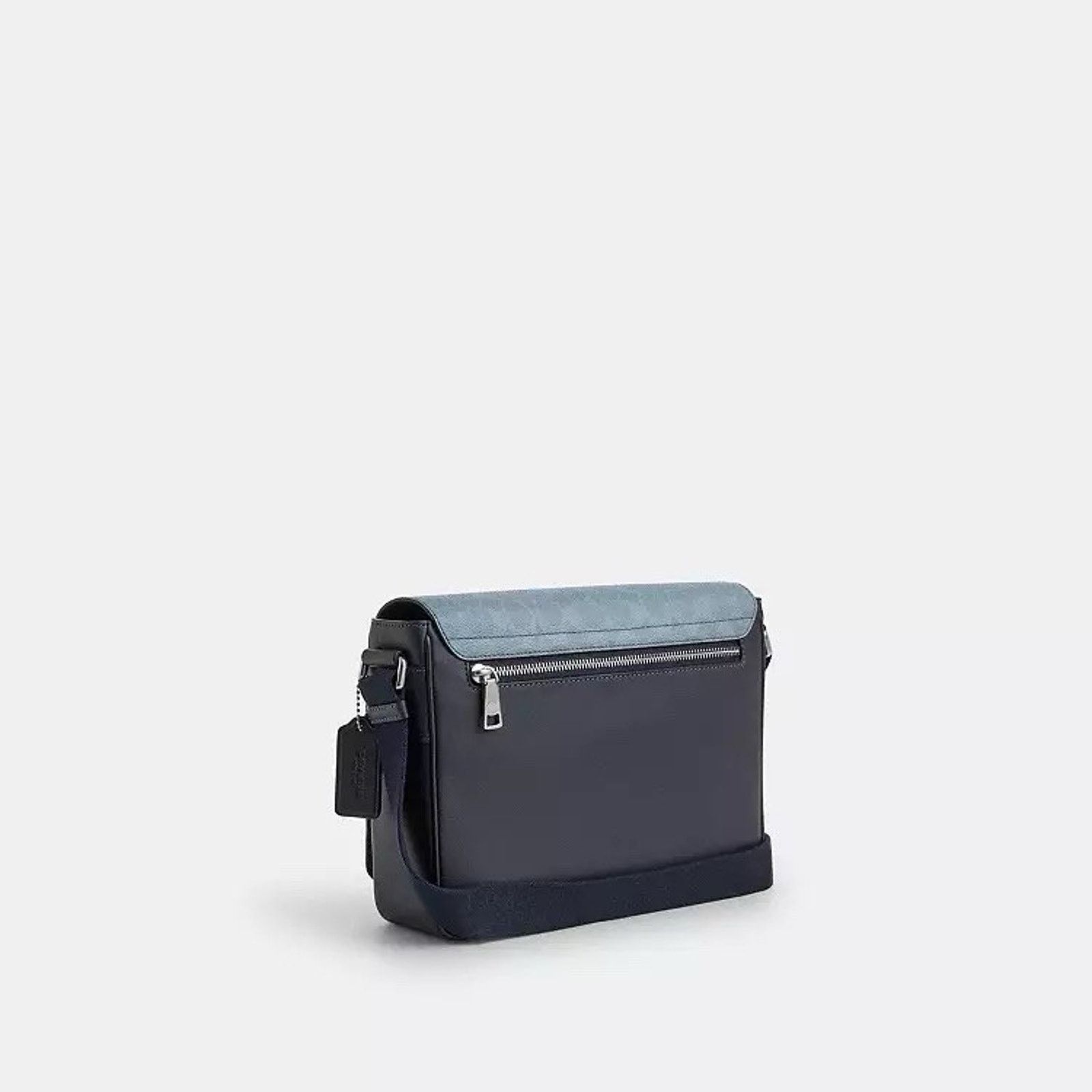 Coach NWT Coach MEN Jack Messenger Bag Signature Silver/Blue CDX89 Size ONE SIZE - 10 Thumbnail