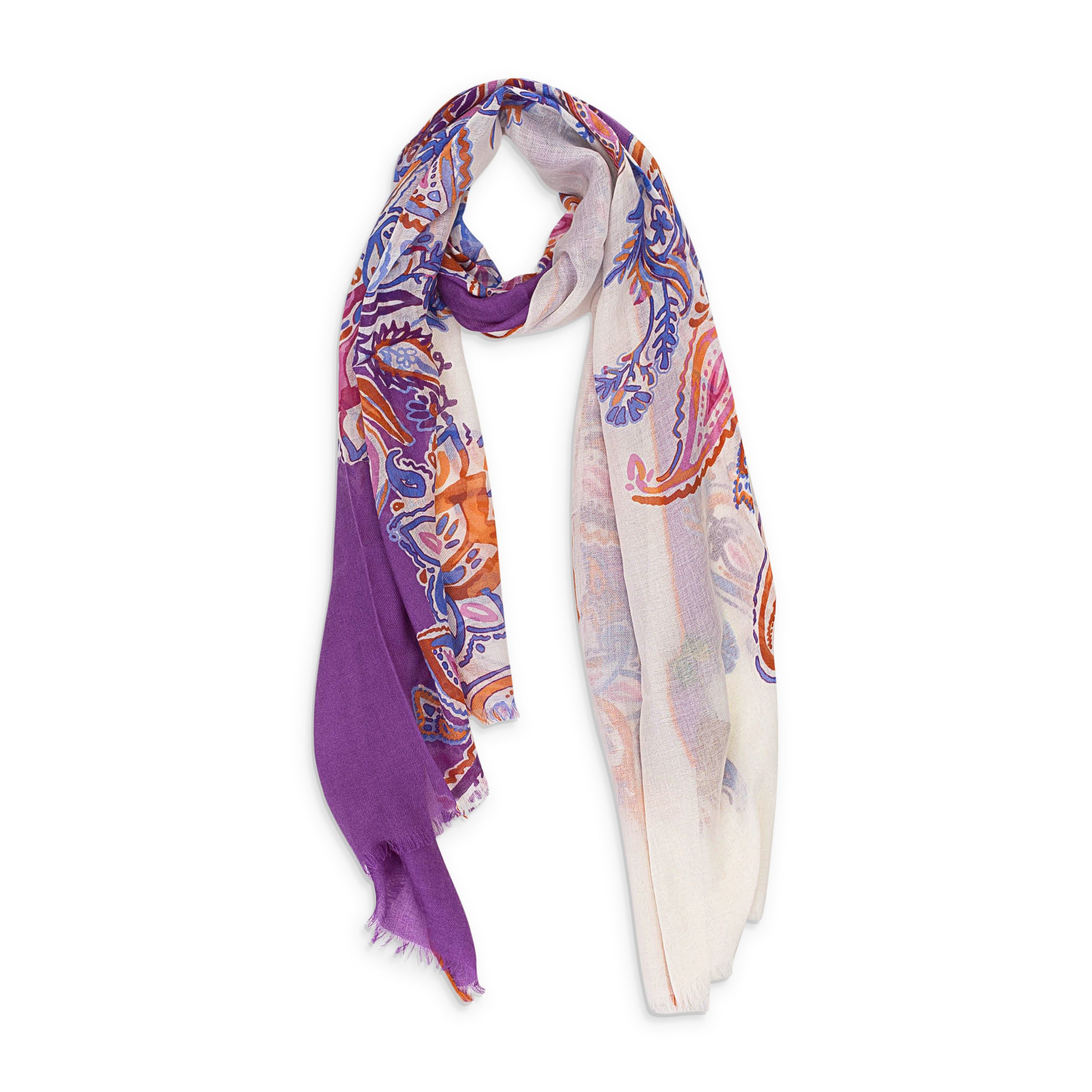Loro Piana CASHMERE PAISLEY PRINT MULTICOLOR SCARF SIZE OS Size ONE SIZE - 1 Thumbnail