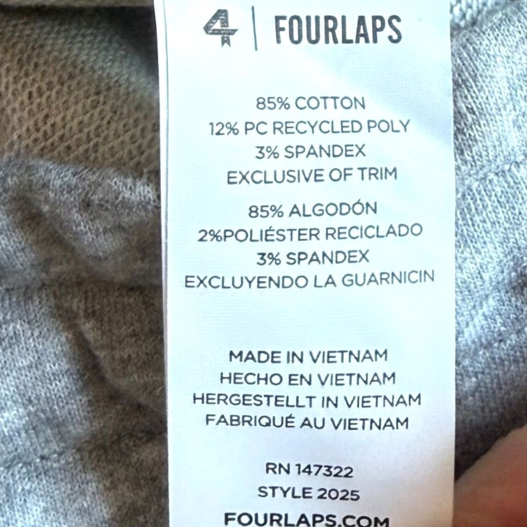 Vintage Fourlaps Rush Short M Grey Heather Cotton Blend Athletic Gym Workout Athleisure Size 32" / US 10 / IT 46 - 5 Thumbnail
