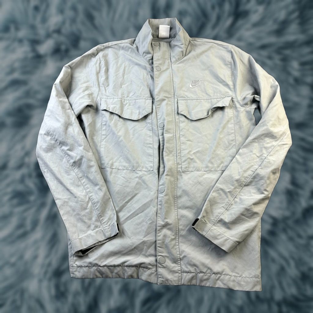 Nike Nike Jacket Mens Medium Gray Full Zip M65 Military Cargo Utility Windbreaker Regular Size US M / EU 48-50 / 2 - 1 Thumbnail