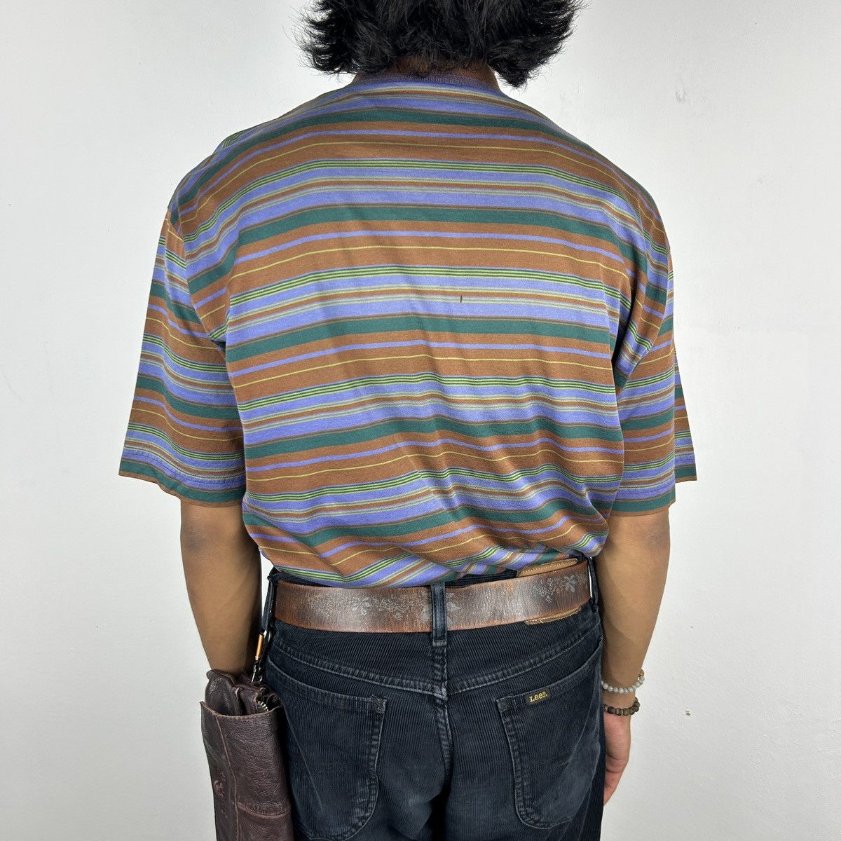 Christian Dior Monsieur × Vintage 1990s Christian Dior Monsieur - Striped Polo Size US L / EU 52-54 / 3 - 4 Thumbnail