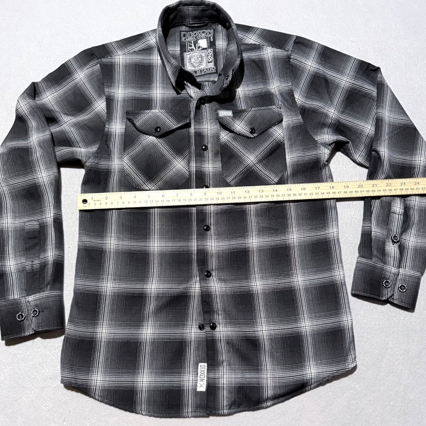 Vintage Dixxon Flannel Company The Static Shirt Men's Black Gray Plaid Pearl Snap XS Shirt Men Black Gray Plaid Snap XS Size US XS / EU 42 / 0 - 7 Thumbnail