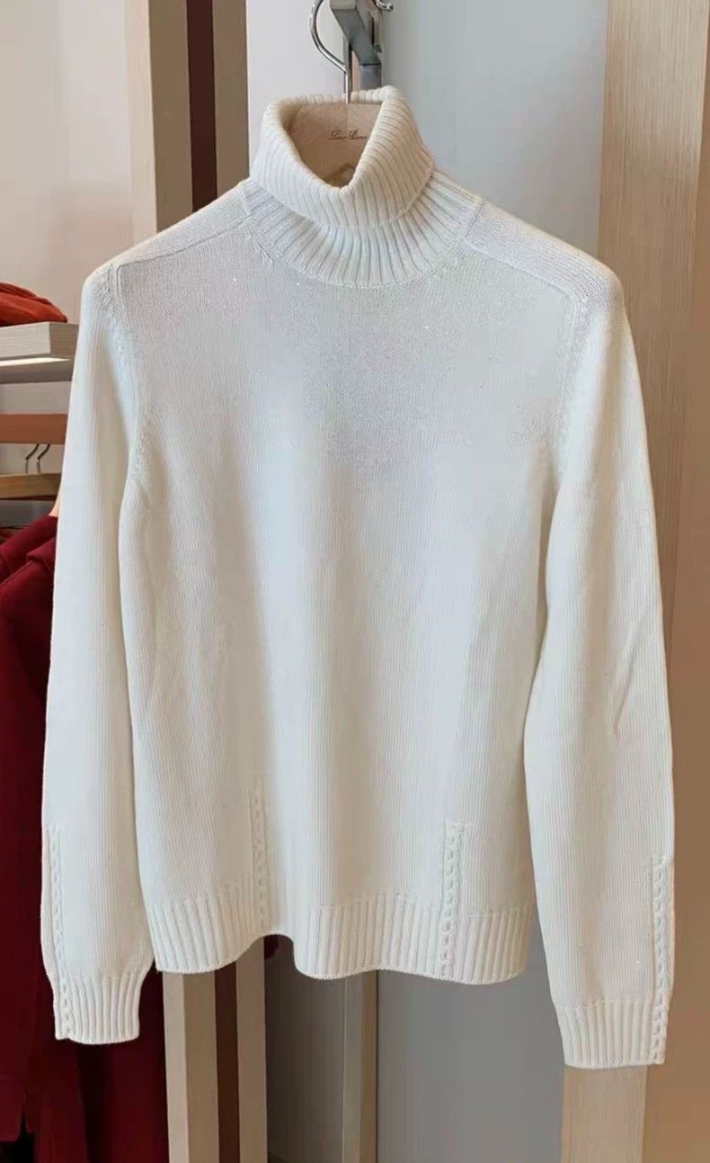 Loro Piana LORO PIANA Lightweight high collar sweater Size S / US 4 / IT 40 - 1 Thumbnail