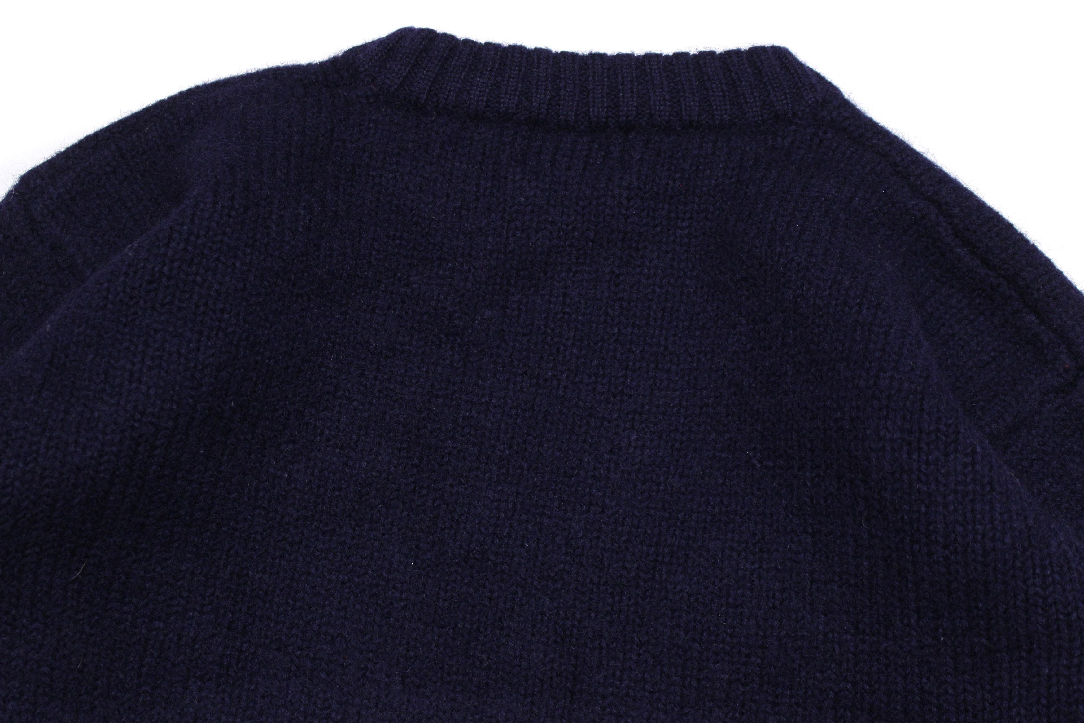 Burberry 90S Thomas Burberry Embroidered Big Logo Wool Knit Vintage Size US S / EU 44-46 / 1 - 4 Thumbnail