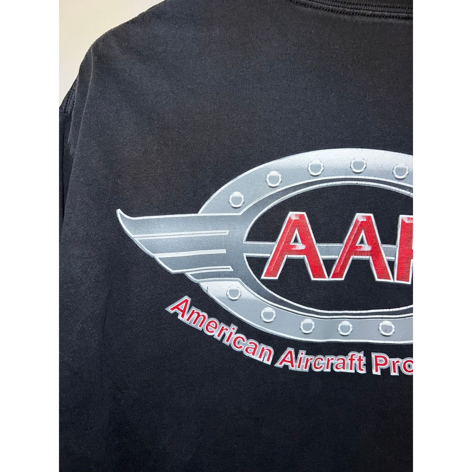 Hanes Y2K AAP American Aircraft Products Inc Logo Shirt 2000s XL Size US XL / EU 56 / 4 - 6 Thumbnail