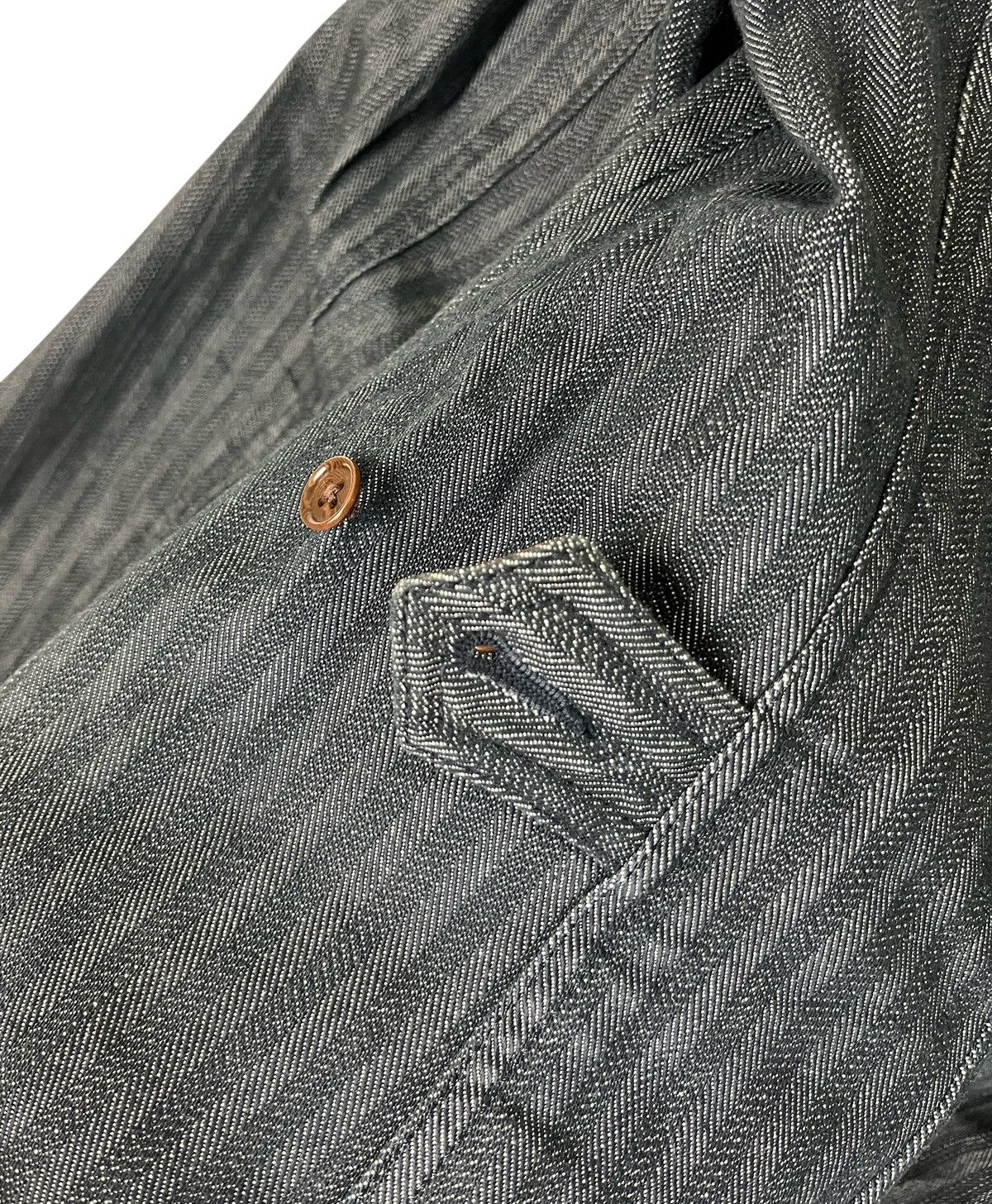 Alexander Julian × Japanese Brand Alexander Julian Stripe Hickory Denim Jacket Size US M / EU 48-50 / 2 - 10 Thumbnail