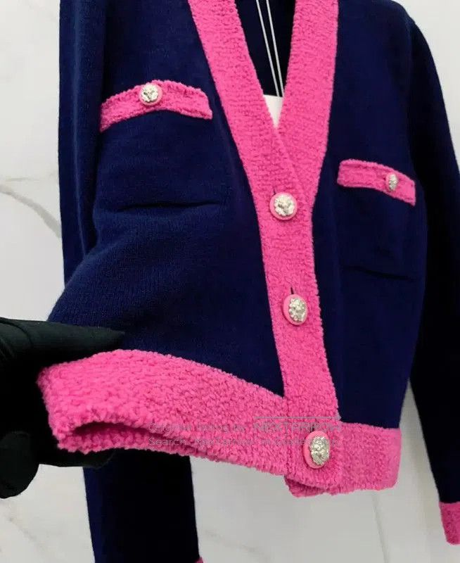 Chanel Chanel Color Block Cashmere Blend Cardigan . Size XS / US 0-2 / IT 36-38 - 7 Thumbnail