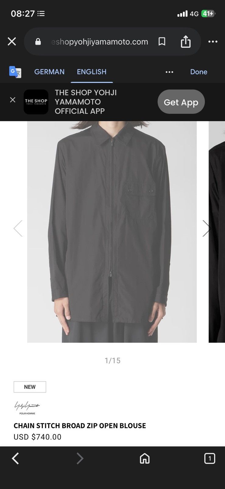 Yohji Yamamoto 🔥Archive🔥Yohji Yamamoto 24/25AW Open Blouse Zipper Jacket Size US M / EU 48-50 / 2 - 7 Thumbnail