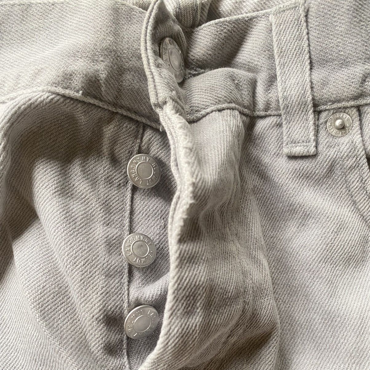 Helmut Lang Archive Embroidered Grey Fade Denim Low Waist Contour fFt Size US 33 - 7 Thumbnail