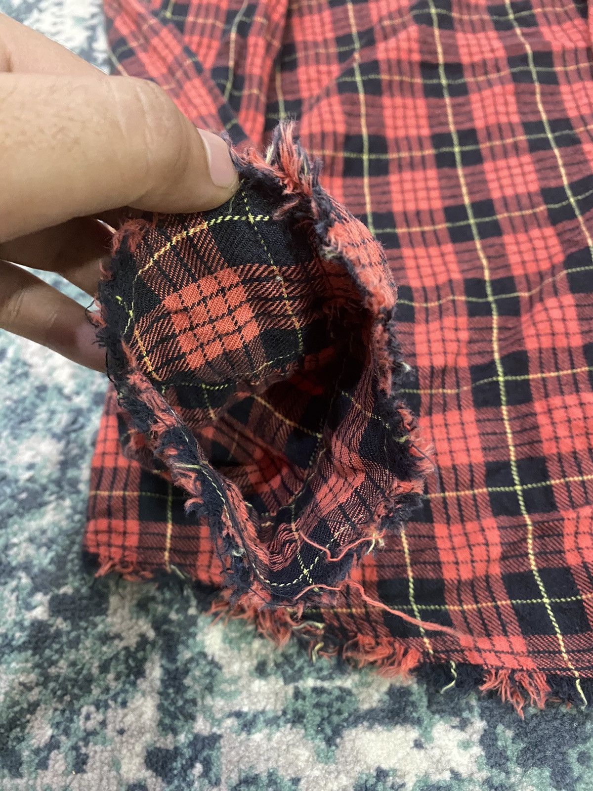 PPFM PPFM Distressed Design Flannel Button Up Shirt Size US L / EU 52-54 / 3 - 10 Thumbnail