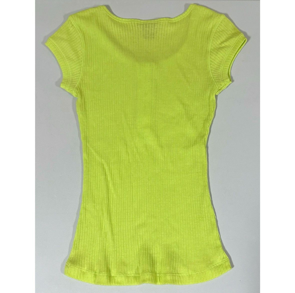 Vintage Dots Lime Green Button-Up Henley Shirt Top Blouse Size M 💚✨ Size M / US 6-8 / IT 42-44 - 5 Thumbnail