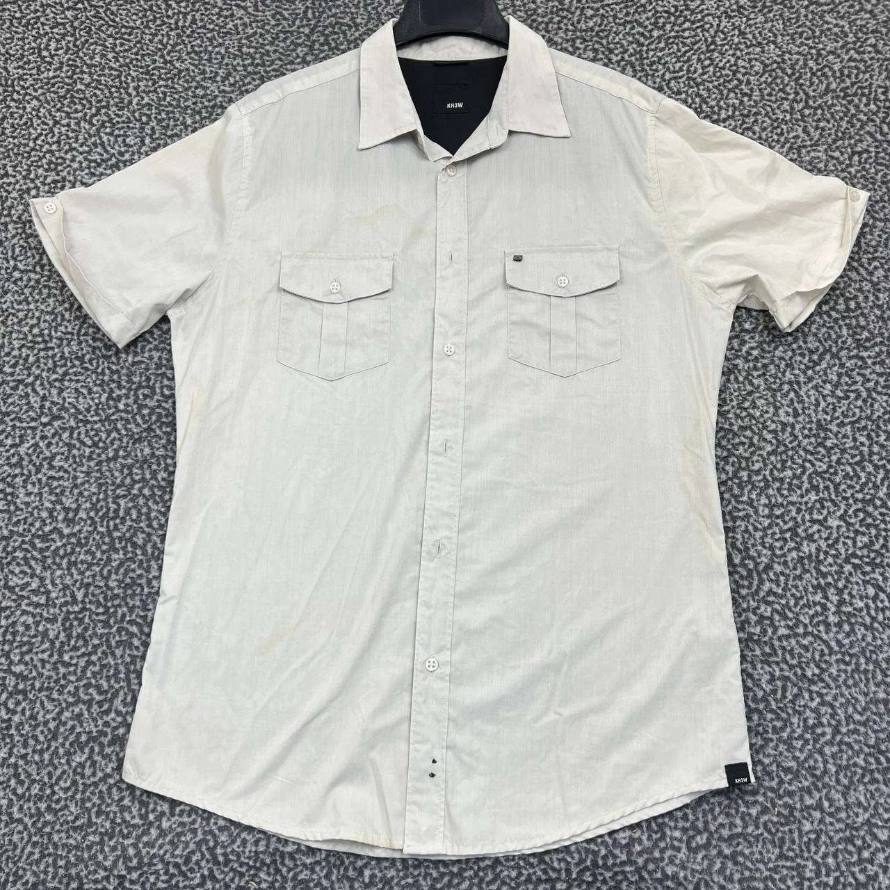KREW Kr3w Shirt Men Button Up Short Sleeve Pocket Collared L Size US L / EU 52-54 / 3 - 1 Thumbnail