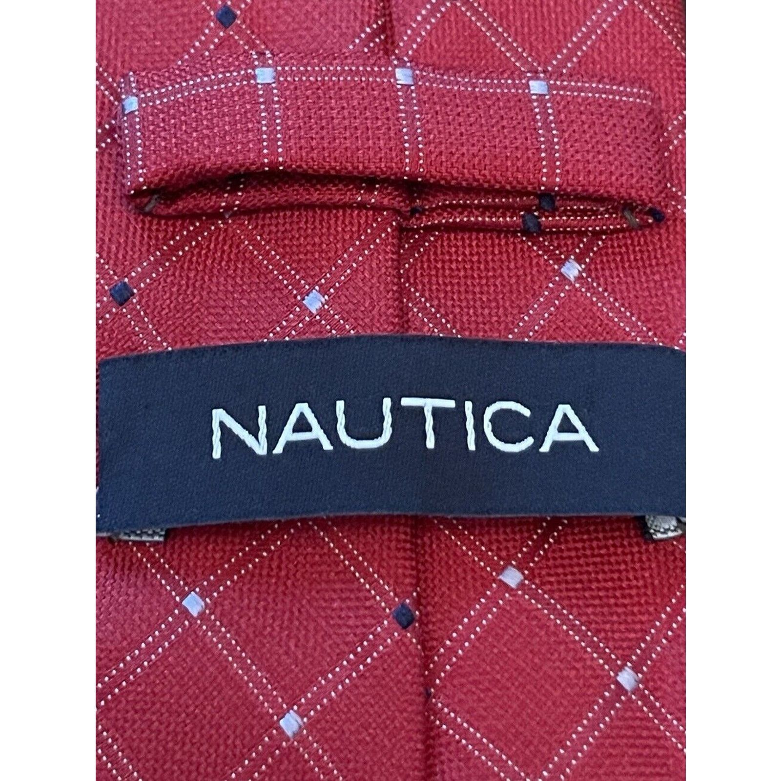 Nautica Nautica Red Blue 70% Silk 30% Polyester Made In China Size ONE SIZE - 8 Thumbnail