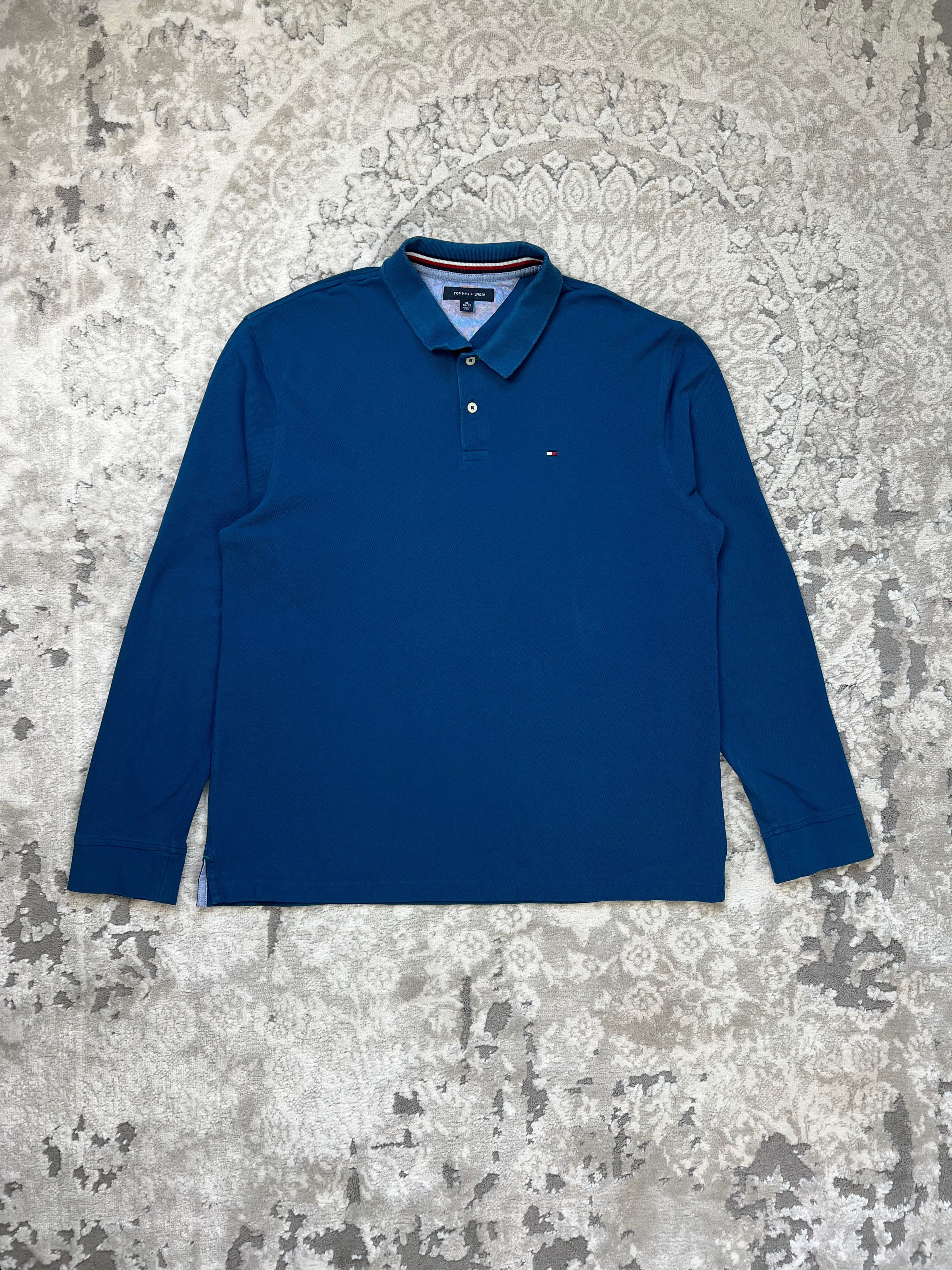 Tommy Hilfiger Tommy Hilfiger Long Sleeve Polo Shirt XL – Teal Blue Size US XL / EU 56 / 4 - 1 Thumbnail