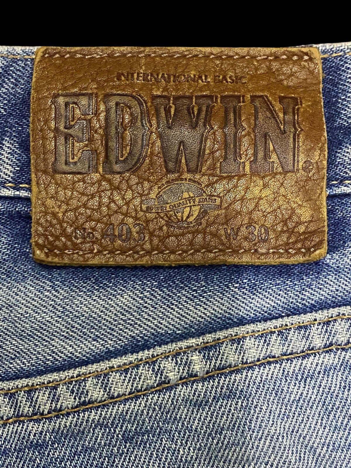 Junya Watanabe Vintage Edwin 403 Japan Faded Wash Distressed Denim Jeans Size US 30 / EU 46 - 14 Thumbnail