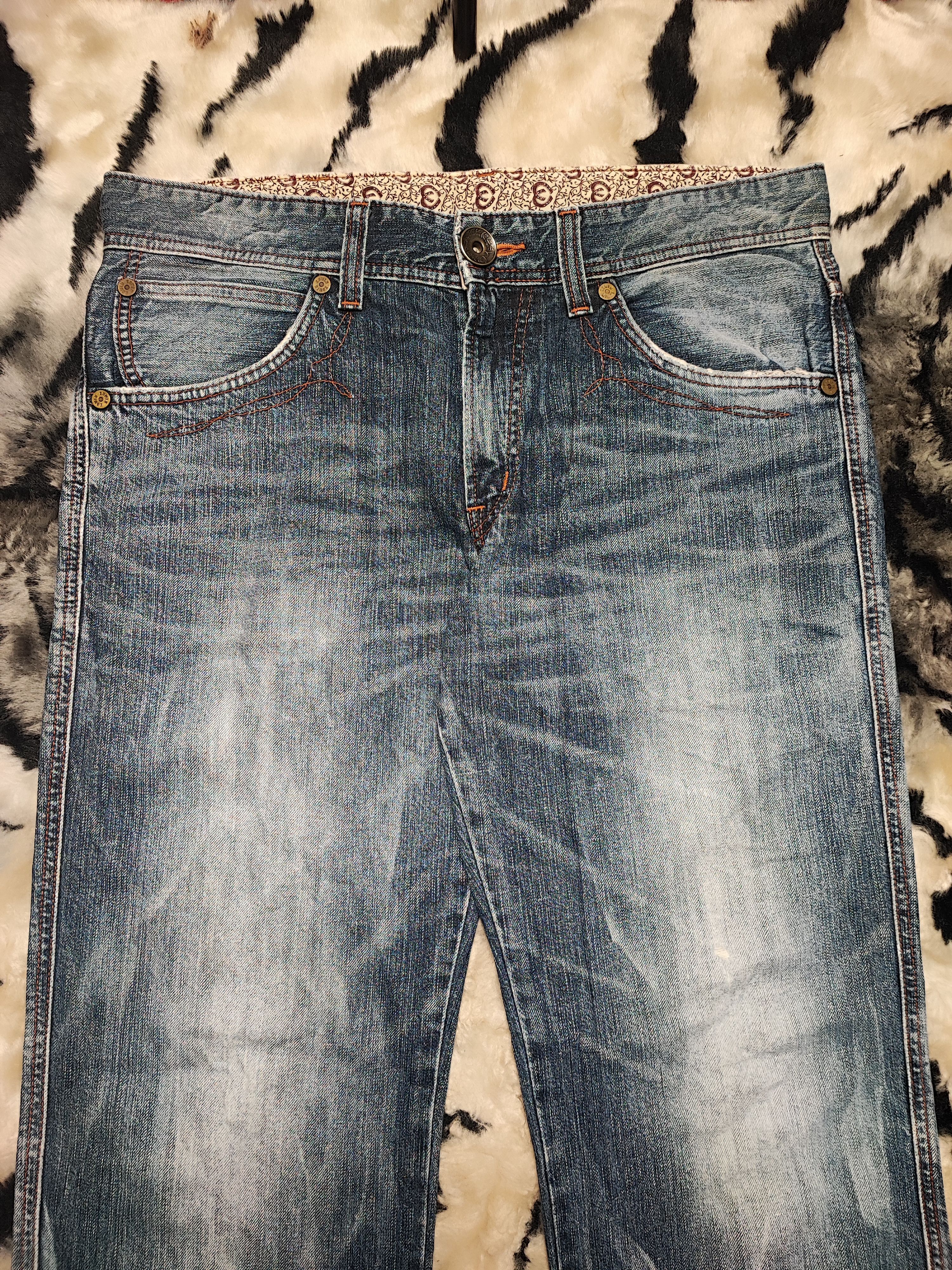 Edwin Edwin 503 Blue Trip Japan Distressed Jeans Size US 33 - 3 Thumbnail