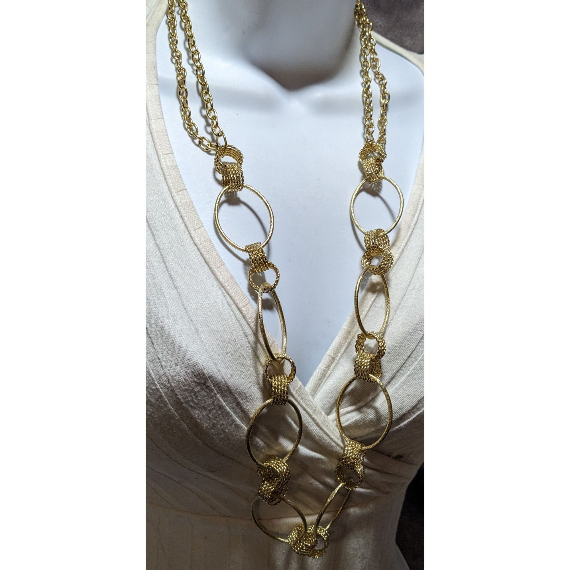 Other Gold Ring Decorative Chain Link Necklace Size ONE SIZE - 5 Thumbnail