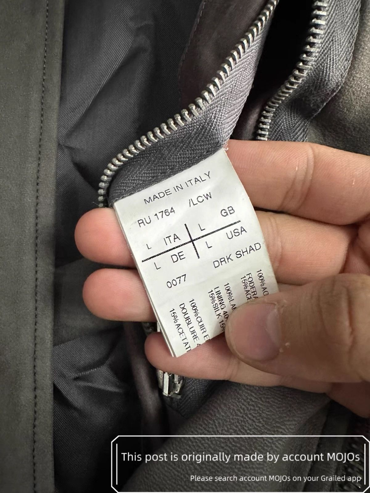 Rick Owens Sz L Rick Owens Mainline Bike Multi-zip Leather Jacket mojos Size US L / EU 52-54 / 3 - 7 Thumbnail