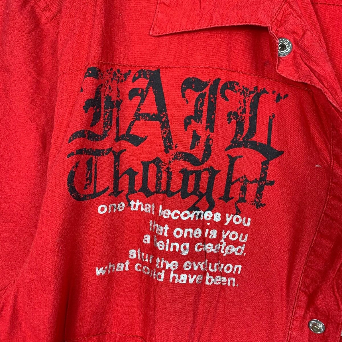 Japanese Brand SLASH NUMBER Red Short Sleeve Button Shirt #2075-C90 Size US L / EU 52-54 / 3 - 16 Thumbnail