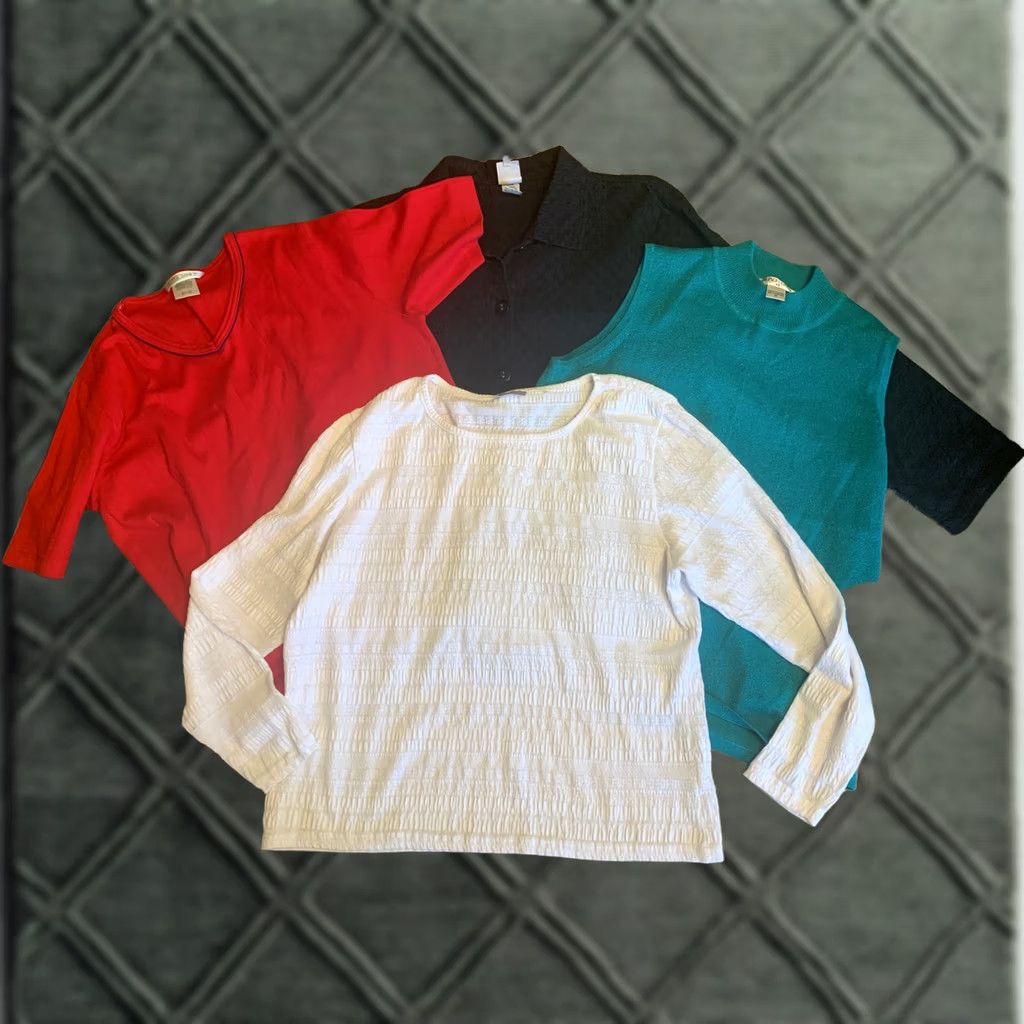 Vintage VINTAGE Focus Casual Life Top Womens Set Tops Shirts Black Red White tank Shell 1347 Size L / US 10 / IT 46 - 1 Thumbnail
