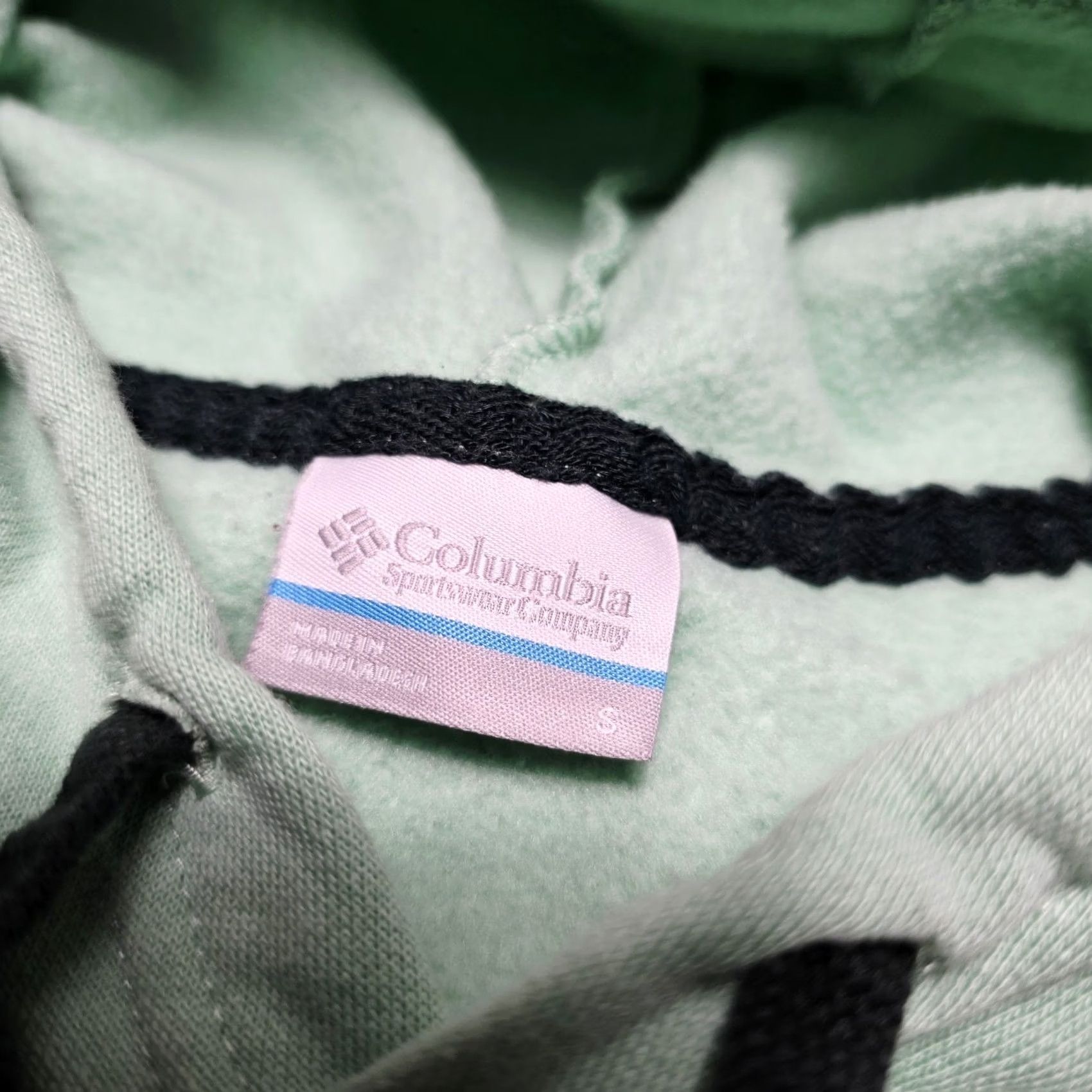 Vintage Columbia Fleece Hoodie Men's Small Mint Green Pullover Sweatshirt Outdoor Hoodie Pockets Size US S / EU 44-46 / 1 - 4 Thumbnail