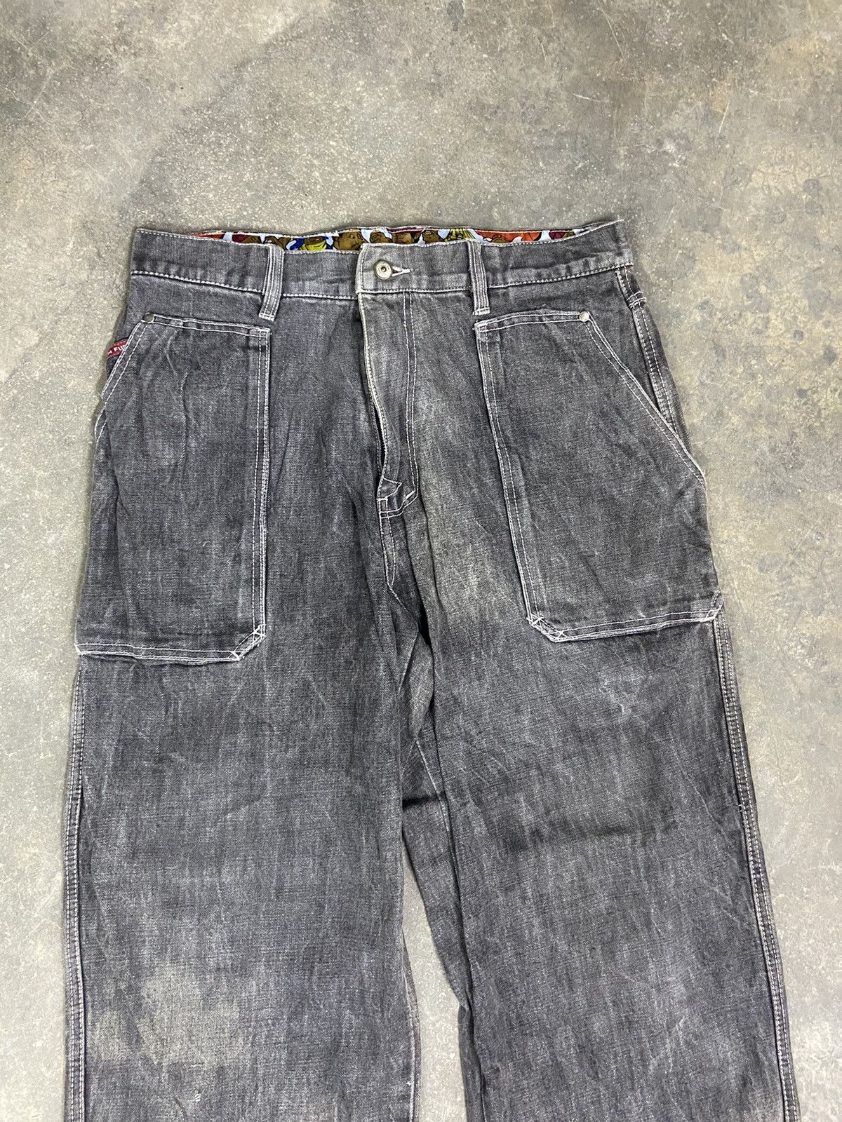 Fubu 🔥 Vintage y2k Fubu Platinum jeans Embroidery back hit Size US 36 / EU 52 - 17 Thumbnail