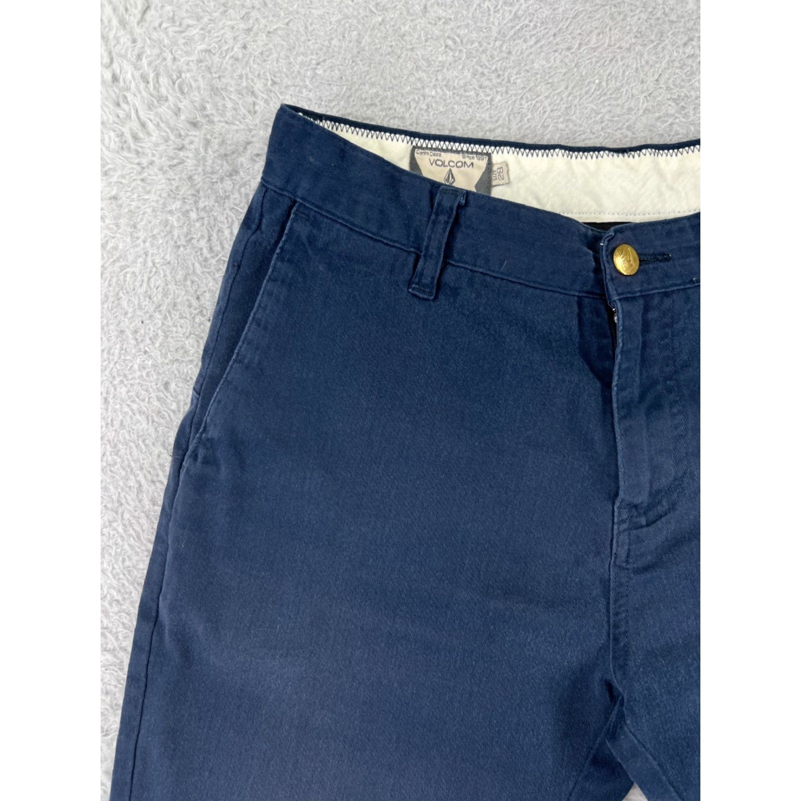 Volcom Volcom Shorts Men 28 Blue Cotton Blend Twill Skateboard Casual Men’s Shorts, Regular Fit, 5-Pocket, Canvas, Chino Style, Blue Volcom, Skate Theme, 28 Size US 28 / EU 44 - 7 Thumbnail