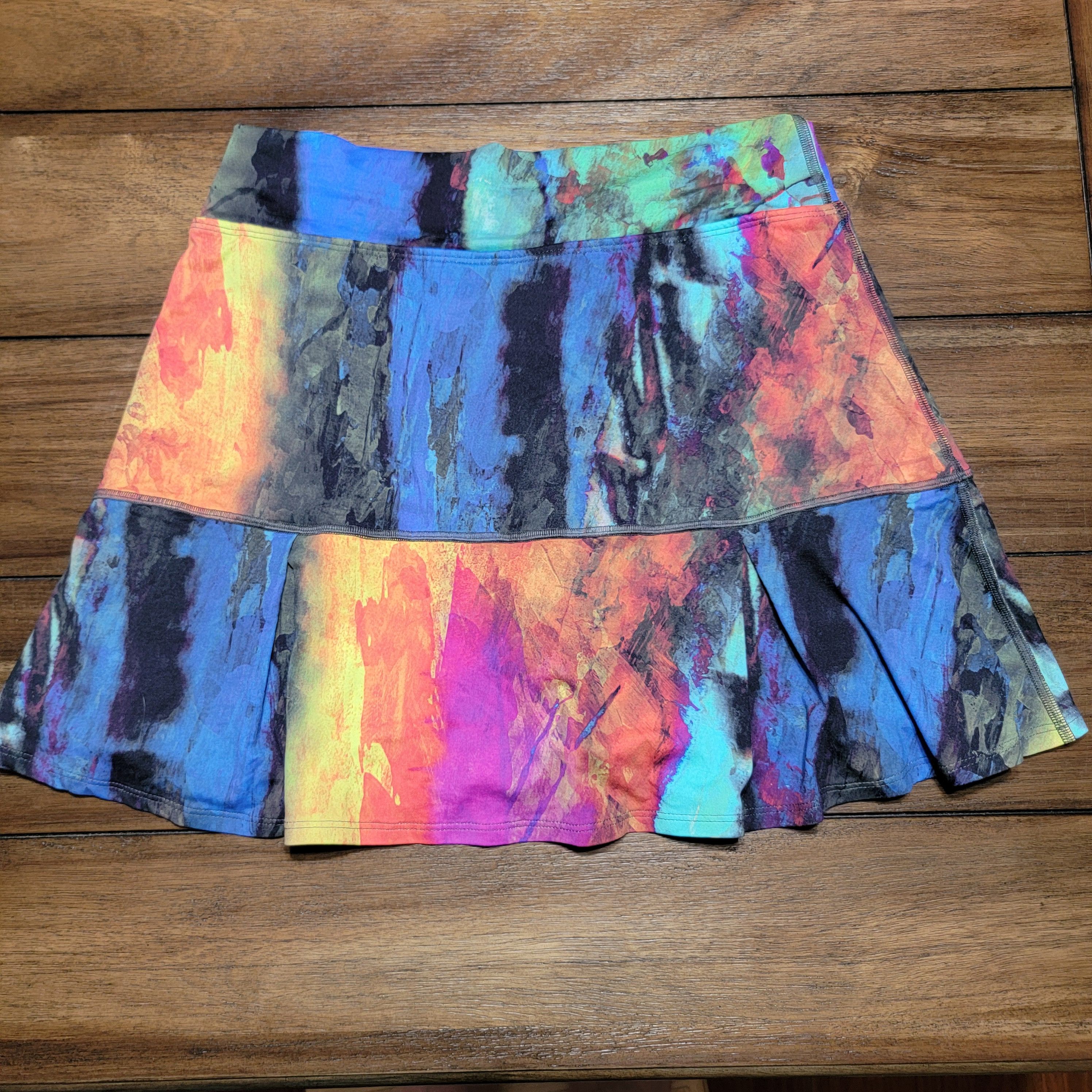 Other Donajo Fit Wear Spandex Skorts Abstract Multi-Color - Size 2 Size 27" / US 4 / IT 40 - 3 Thumbnail