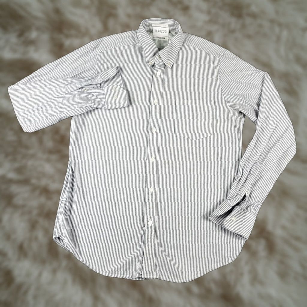 Ben Sherman Ben Sherman Button-Up Shirt Mens Medium Blue White Striped Long Sleeve Casual Size US M / EU 48-50 / 2 - 1 Thumbnail