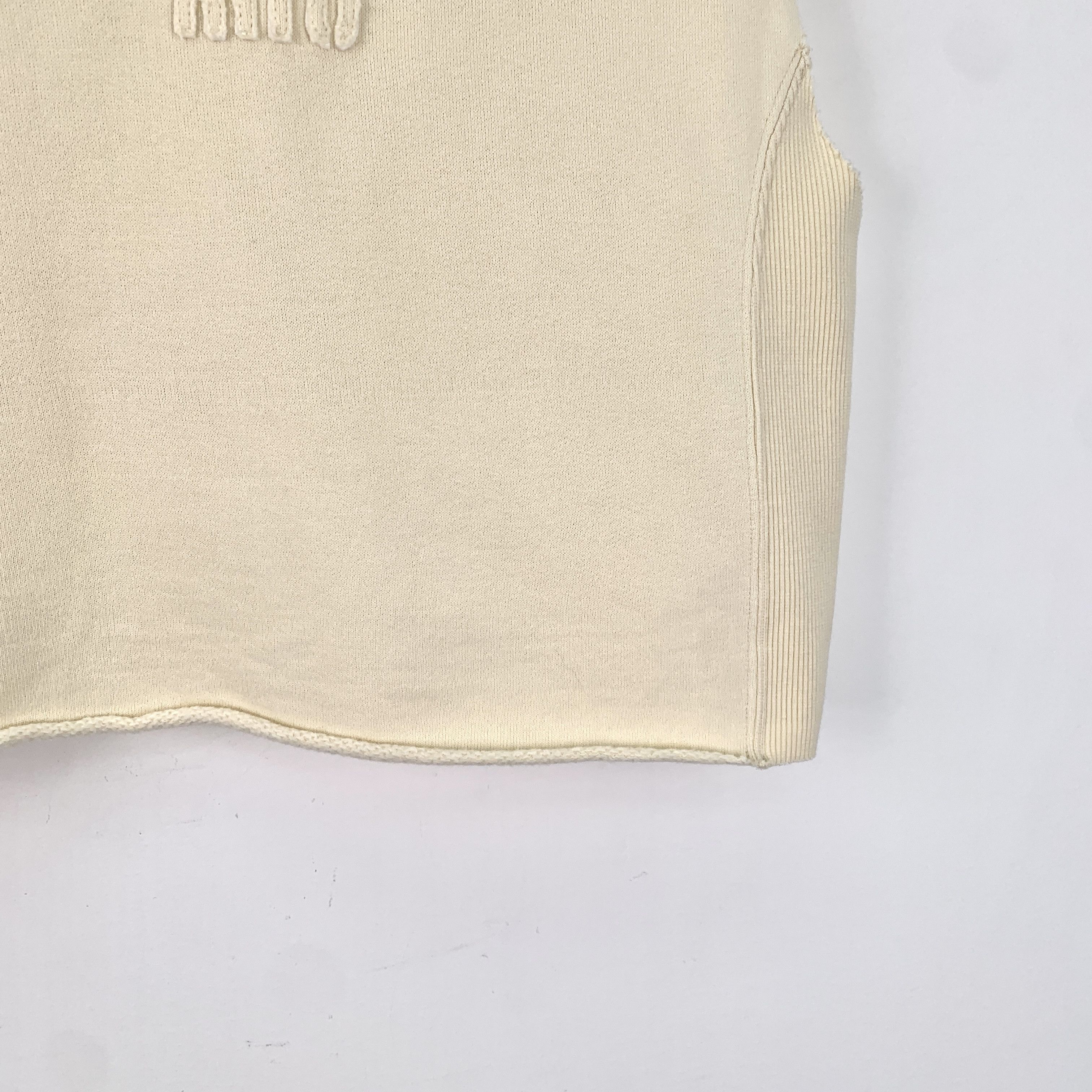 Miu Miu MiuMiu Beige Sleeveless Pullover Sweatshirt (Size S) Size S / US 4 / IT 40 - 6 Thumbnail