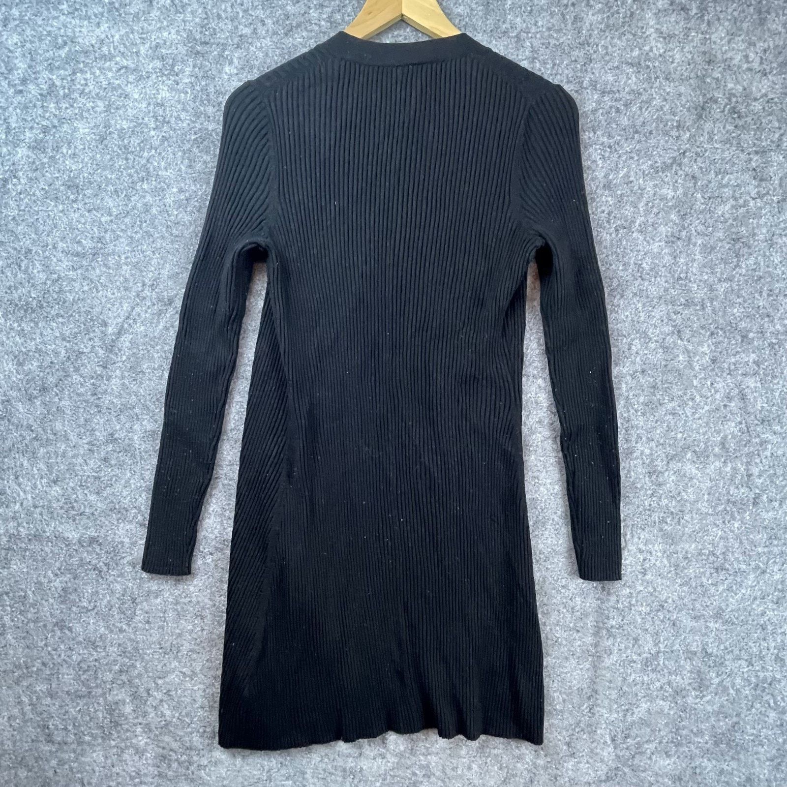 & Other Stories & Other Stories Cardigan Sweater Womens M Black Ribbed Knit Size M / US 6-8 / IT 42-44 - 2 Thumbnail