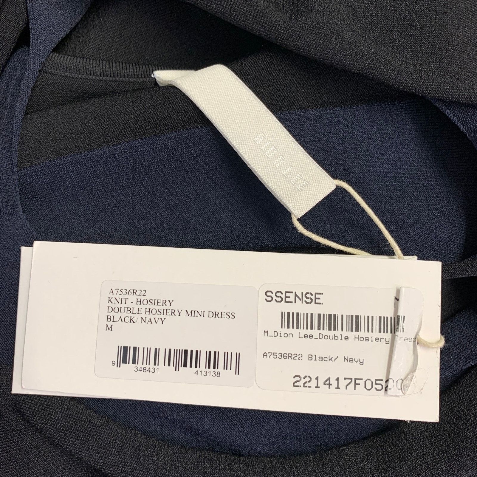 Dion Lee Black Navy Viscose Blend Cut Out Long Sleeve Mini Dress Size M / US 6-8 / IT 42-44 - 5 Thumbnail