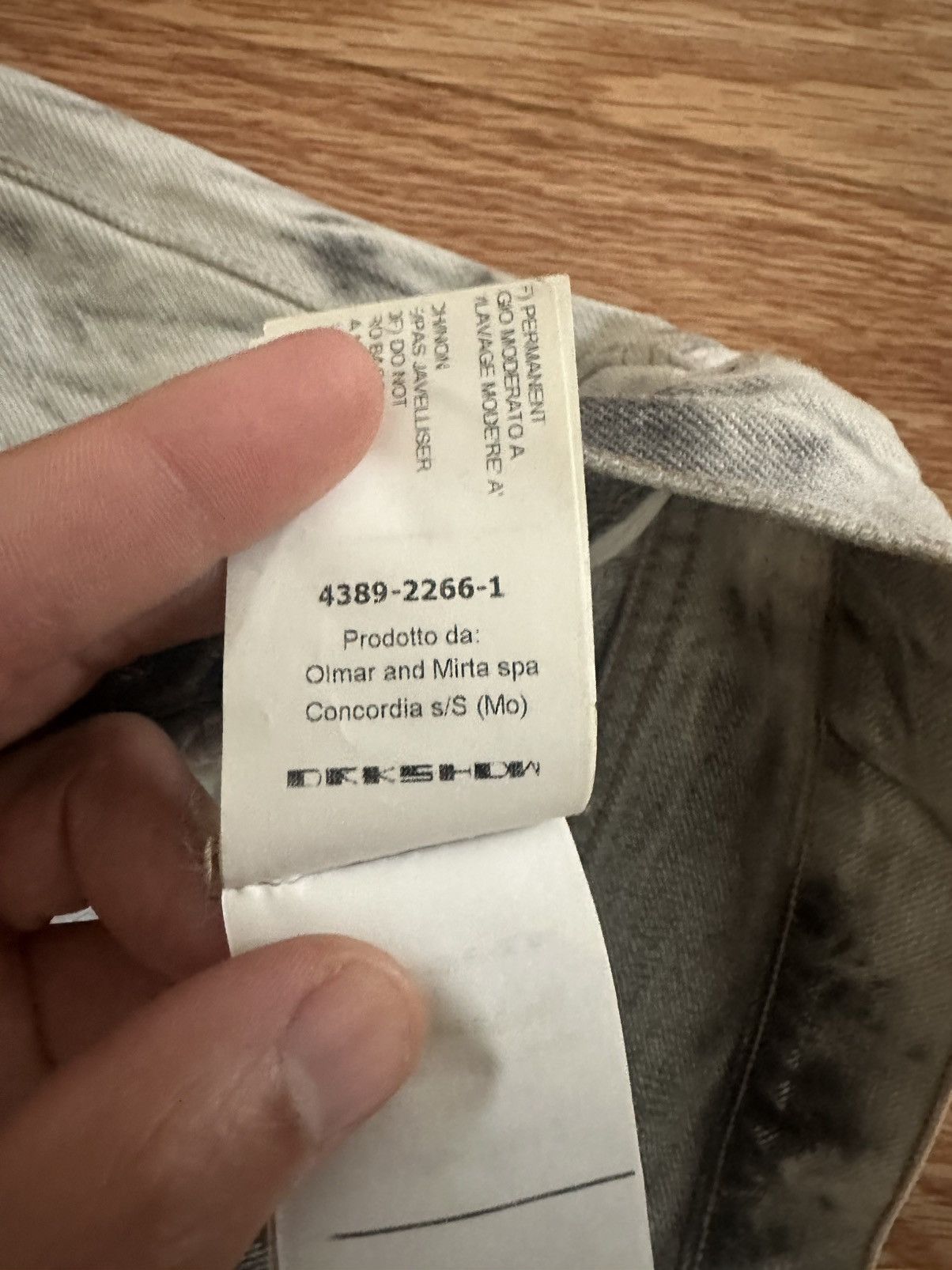Rick Owens Drkshdw *Trades Considered*ARCHIVE FW/15 Cropped Berlin BATIK BLEACH Size US 28 / EU 44 - 4 Thumbnail